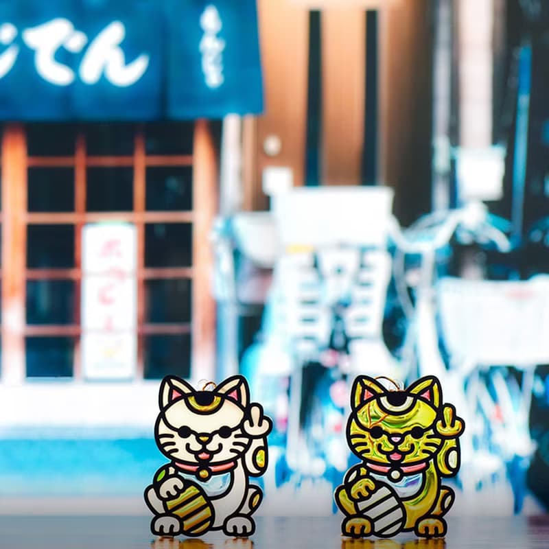 招福貓 招財貓 中指貓 掛飾 l 龍年 福貼 揮春 春聯 招財