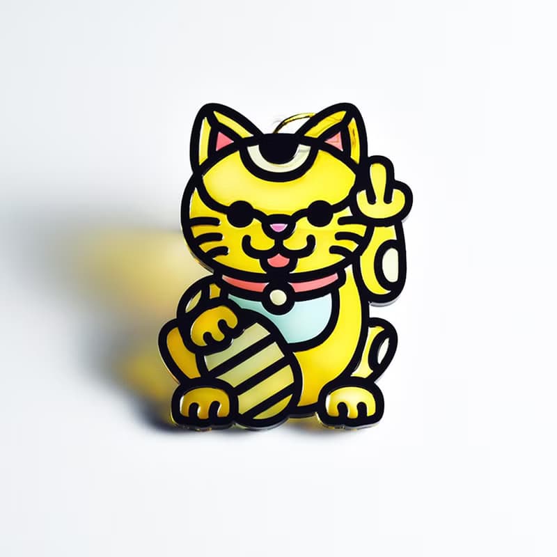 招福貓 招財貓 中指貓 掛飾 l 龍年 福貼 揮春 春聯 招財