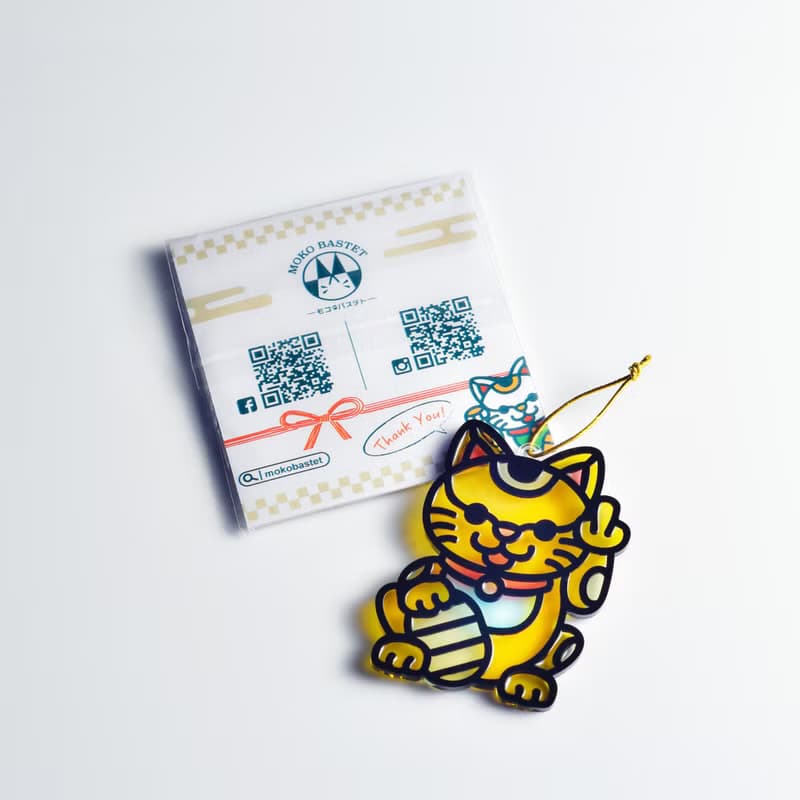 招福貓 招財貓 中指貓 掛飾 l 龍年 福貼 揮春 春聯 招財