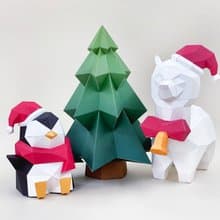 紙模型-聖誕樹.免裁切