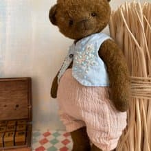 Brown cute teddy bear, OOAK, adorable bear, collectible toys, handmade, gift