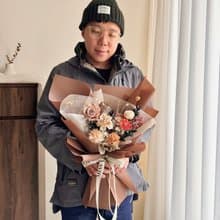 摩卡慕斯 永生花束 情人節花束