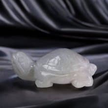 【吉祥‧長壽】糯飄綠花翡翠烏龜擺飾 |天然緬甸玉翡翠A貨 |送禮