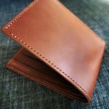 Bi-fold Wallet Men / Short Wallet - Italy Veg Tanned Leather