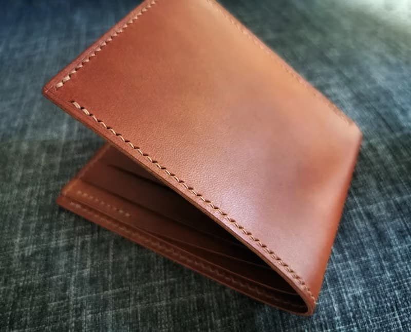 Bi-fold Wallet Men / Short Wallet - Italy Veg Tanned Leather