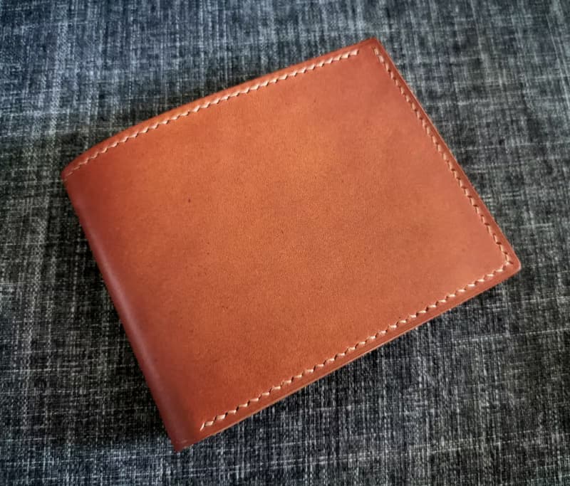 Bi-fold Wallet Men / Short Wallet - Italy Veg Tanned Leather