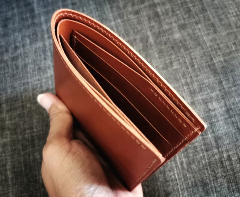 Bi-fold Wallet Men / Short Wallet - Italy Veg Tanned Leather