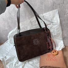 中古包 Loewe 羅威 朱古力Hobo肩背包