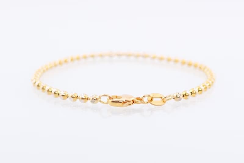 寶麗金珠寶-進口黃白K金手鍊