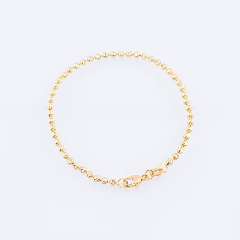 寶麗金珠寶-進口黃白K金手鍊