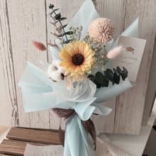 青春有你 太陽花 畢業花束 不對稱擴香花束