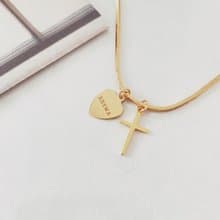 心型RHEMA小十字架項鍊