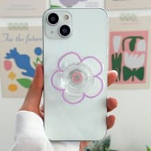Purple flower grip smartphone acrylic smart tok
