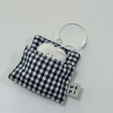 Micro Hayang Keychain (5X5cm) /handmade fur mini doll present charm miniature
