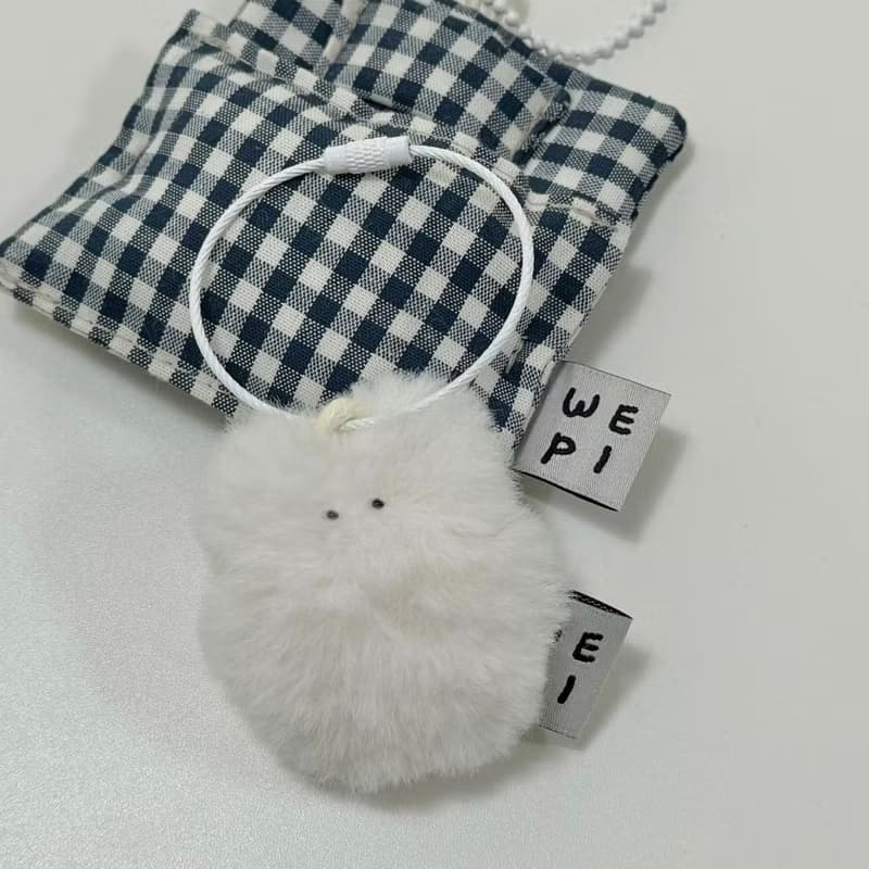 Micro Hayang Keychain (5X5cm) /handmade fur mini doll present charm miniature