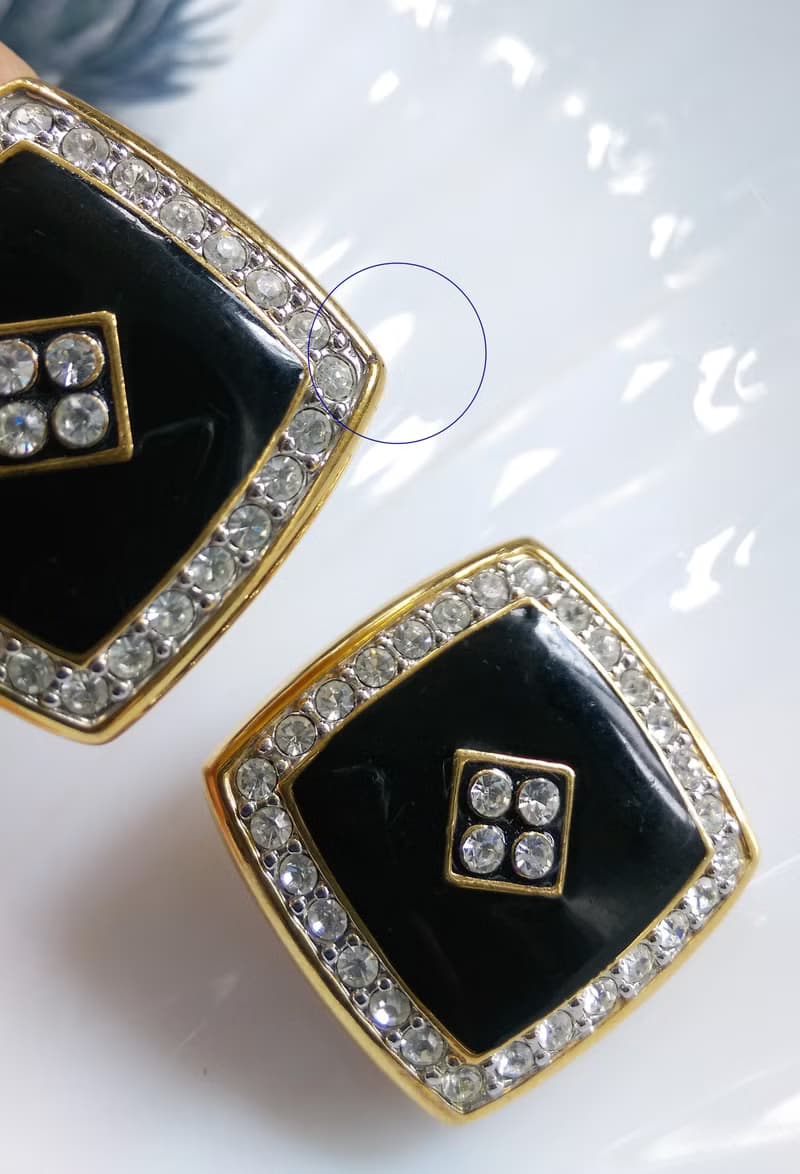 Vintage Jewelry 西洋古董飾品 厚實  摩登氣勢款 夾式耳環