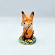 Red Fox Hug Him Tail Ceramic toy