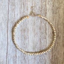 手工敲打 切割純銀珠手鍊