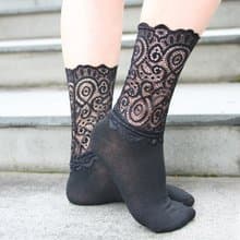 孔雀蕾絲推推襪 襪子 鞋履襪品 socks 中筒襪 女襪