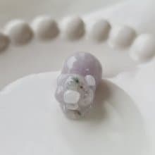 濃紫灑金小福豬 | 天然緬甸玉A貨翡翠