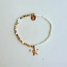 微笑星星貝母碎金手環