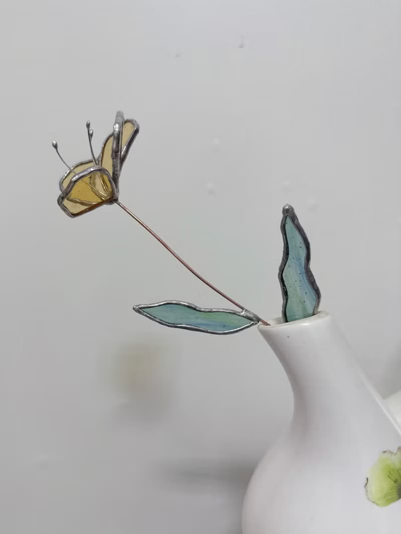 鑲嵌玻璃 復古花卉花束/單入
