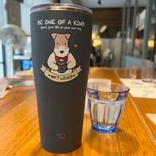 Wirefoxterrier 剛毛獵狐梗象印吸管杯890ml WFT 午夜藍