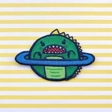 刺繡布貼 繡布燙 刺繡貼紙-恐龍星球