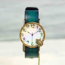 窺視著池面的青蛙 手錶 L 極光