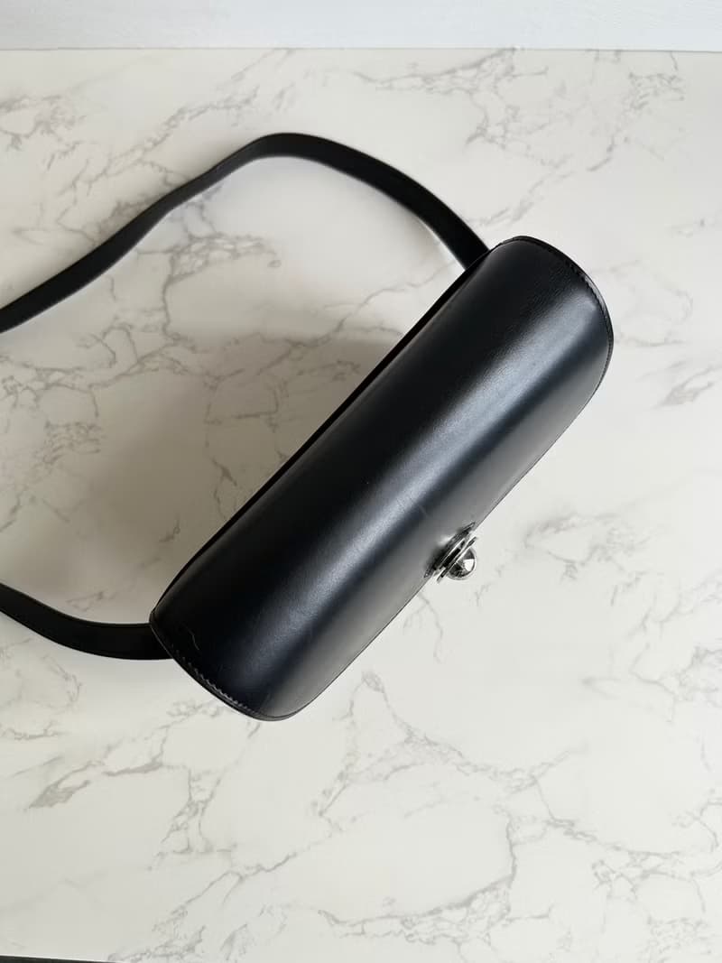 稀有中古二手Celine旋轉移動星球黑色皮革豆腐小包單肩手袋斜側背