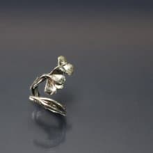 植物系列-銀杏纏繞925銀戒