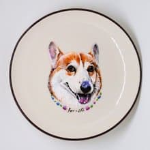 壁掛裝飾盤 / 點心盤系列－閃亮亮笑的柯基