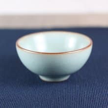 【母親節禮物】70ml 天青汝窯 圓滿茶杯 鶯歌陶藝名家葉敏祥作