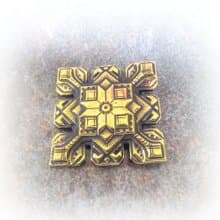 Alatyr brass necklace pendant,Vintage jewellery,octagonal brass necklace pendant
