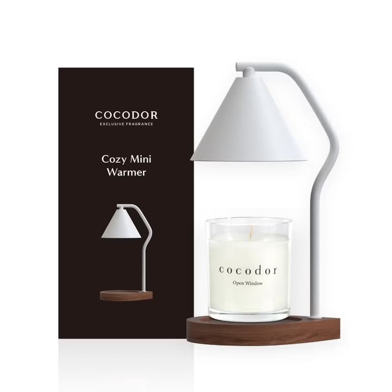 【融燭燈套組】cocodor-可調光暖心木座融燭燈+香氛蠟燭170g
