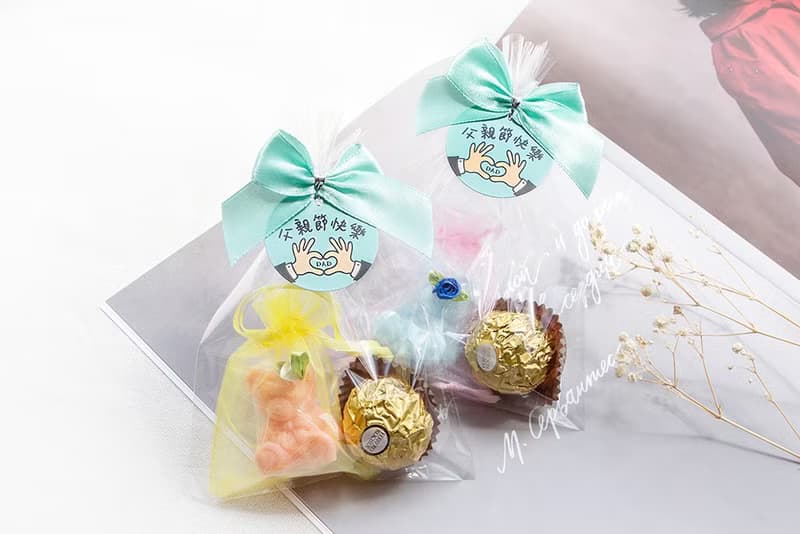 父親節禮物 贈品 泰迪熊香皂+金莎巧克力小禮物包 實用禮物 驚喜