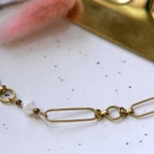 Pearl NO.15│ 珍珠x黃銅 │ 黃銅手鍊