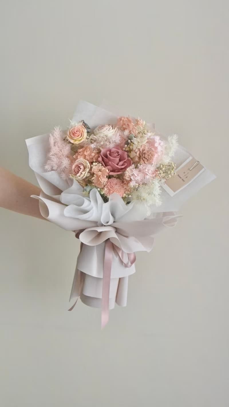 /粉色夢幻花束/情人節 七夕 教師節 生日花束 畢業季 禮物 紀念日
