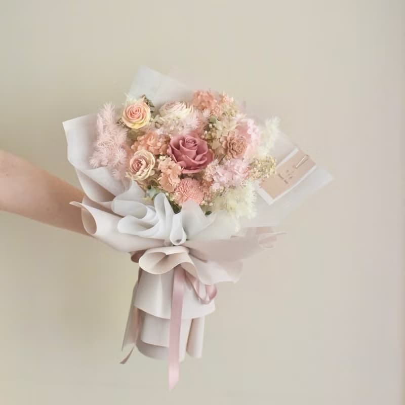 /粉色夢幻花束/情人節 七夕 教師節 生日花束 畢業季 禮物 紀念日