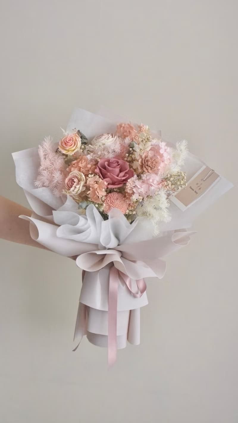 /粉色夢幻花束/情人節 七夕 教師節 生日花束 畢業季 禮物 紀念日