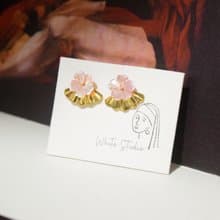 【和風美人】贊禮 天然淡水珍珠貝殼貝母 全925純銀 耳釘/耳夾