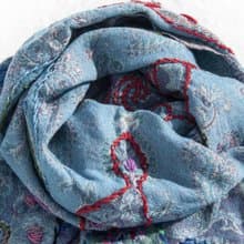 手織圍巾 刺繡羊毛披肩/針織圍巾/刺繡圍巾/羊絨披巾/喀什米爾Cashmere 聖誕節禮物 交換禮物 母親節 父親節-花