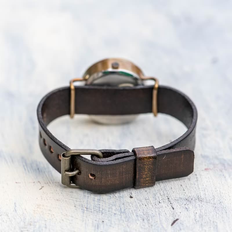 江戶文字款手錶淺茶色M