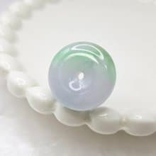 冰感春彩金絲綠平安扣吊墜 |天然緬甸玉A貨翡翠