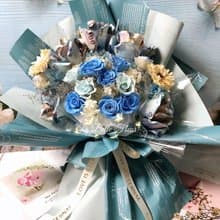 【新台幣花束】鈔票花束/有錢花花束/永生花花束/乾燥花