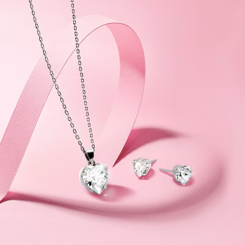 【情人節禮物】奧地利水晶純淨之心 - 白色