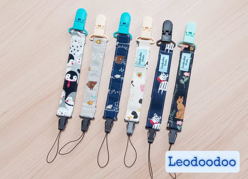 Leodoodoo手作 奶嘴鍊 奶嘴防掉繩 可拆式奶嘴鏈 - 長款