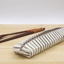 【紙布家】紙線編織 大餐具袋 咖啡白