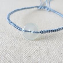 本命年【歲歲平安】高冰翡翠絲光編織手鍊*SS08*招財、保平安