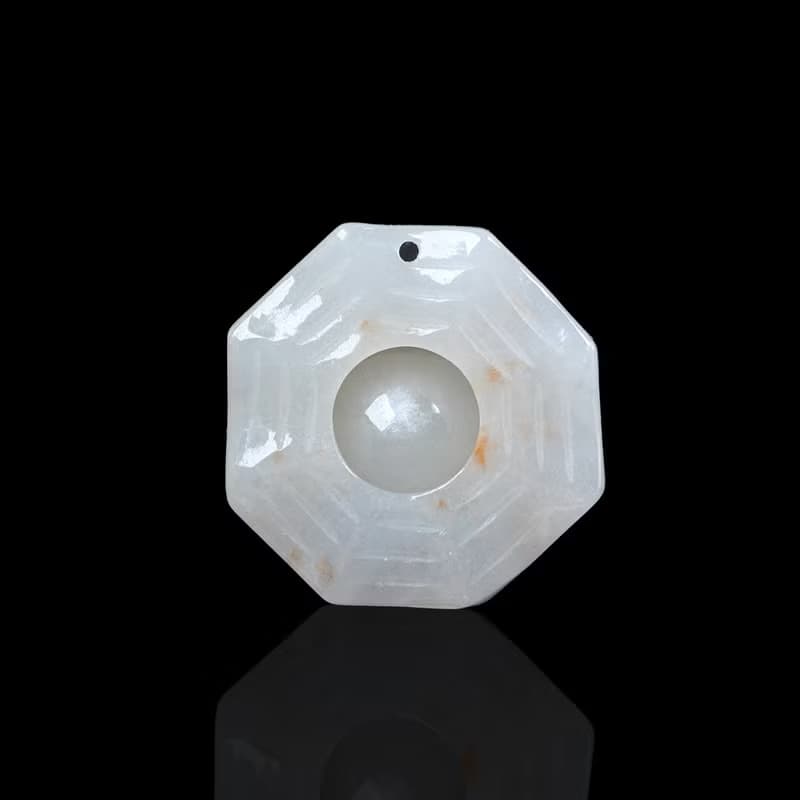【乾坤太極】冰種黃翡翡翠八卦項鍊 | 天然緬甸玉A貨翡翠 | 送禮